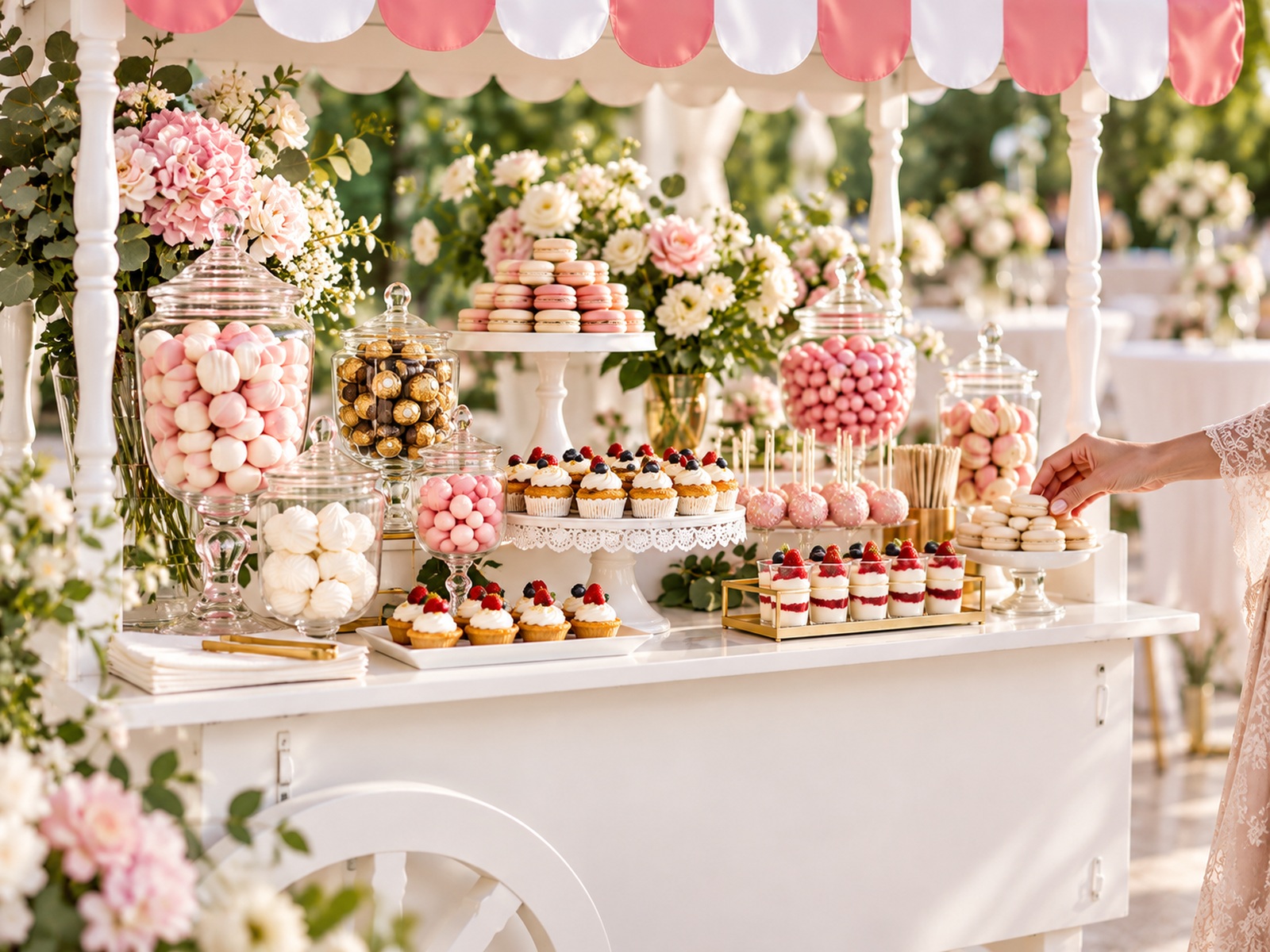 Аренда candy bar тележки — подача